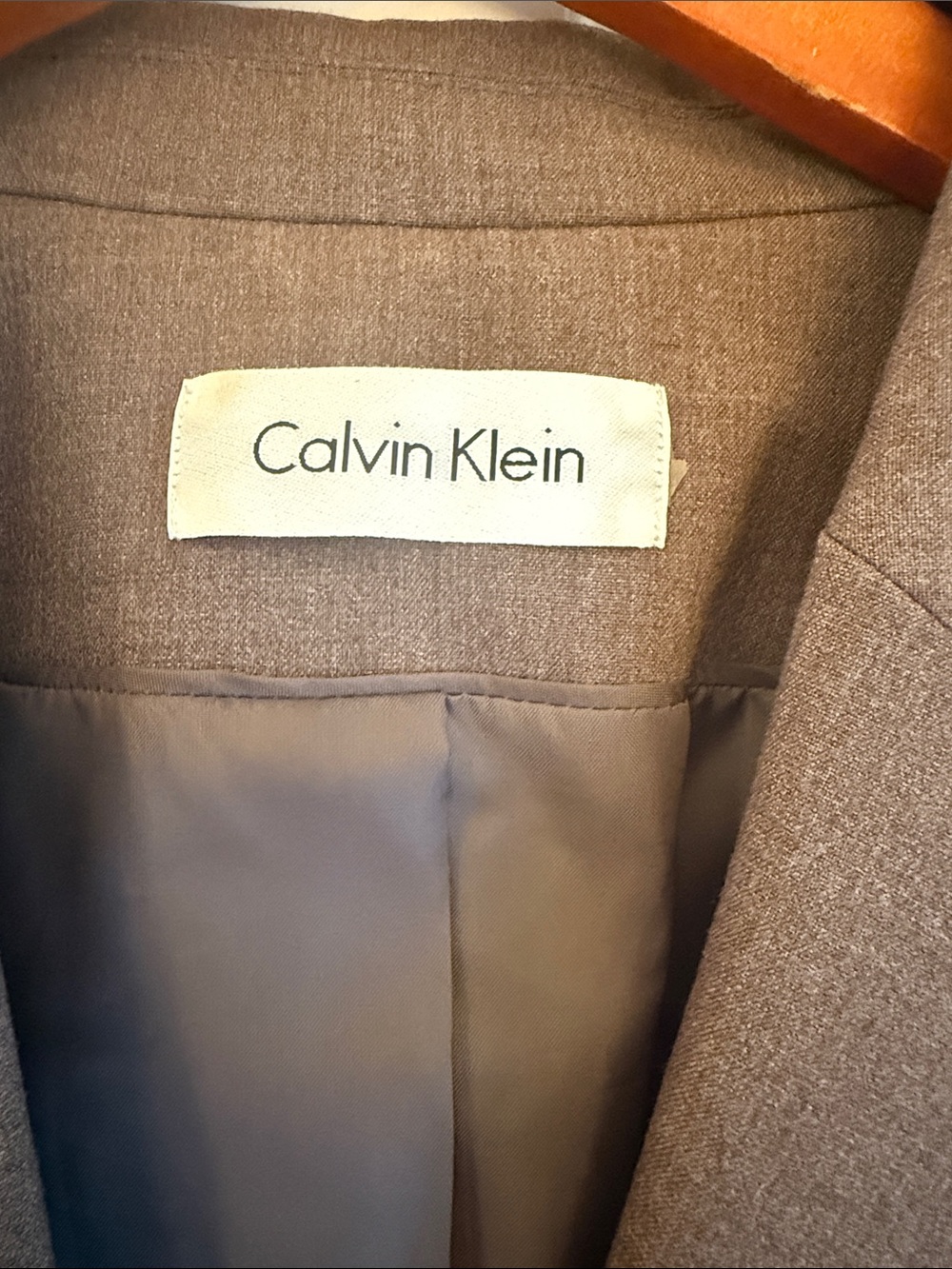 Calvin Klein Women's Brown Two-Button Tailored Blazer - Picture 2 of 8